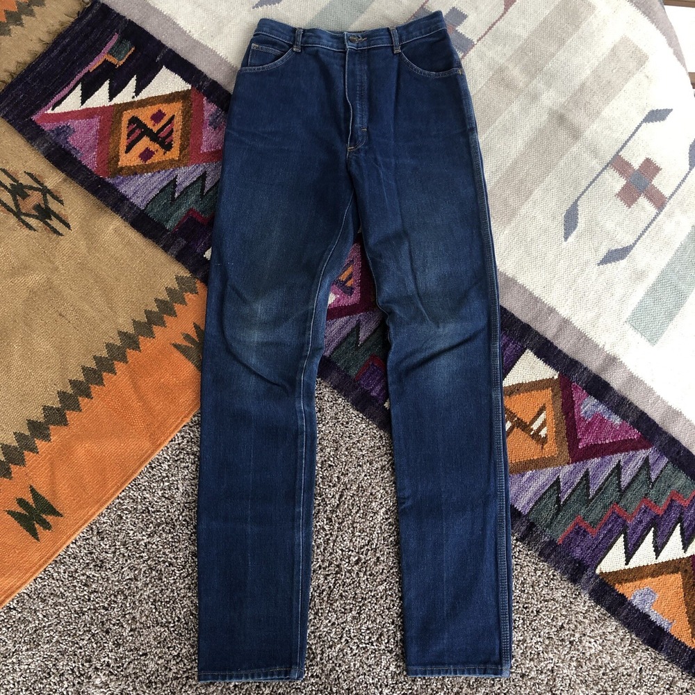 Vintage St Michael Jeans Womens Size 25 x 33 High Rise Tapered Leg Stretch Denim